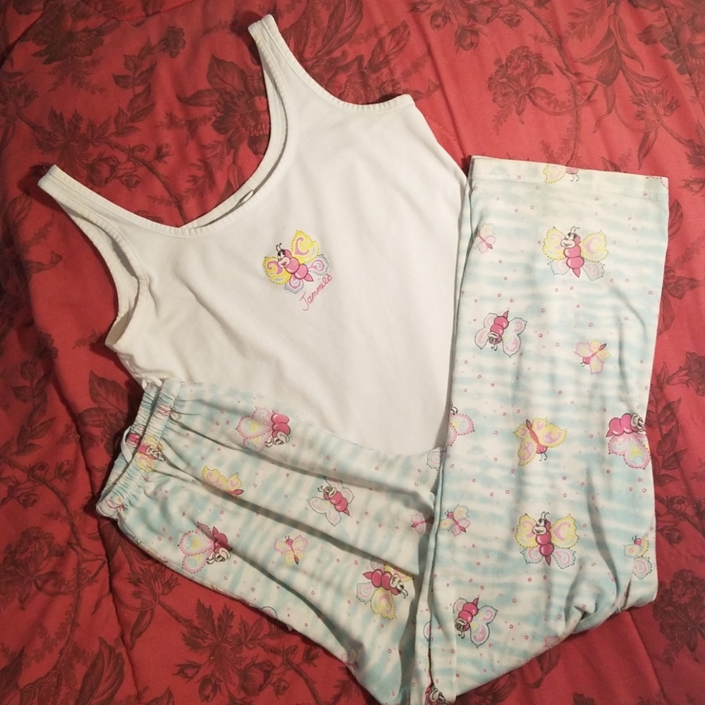 2pc Jammies butterfly pajamas